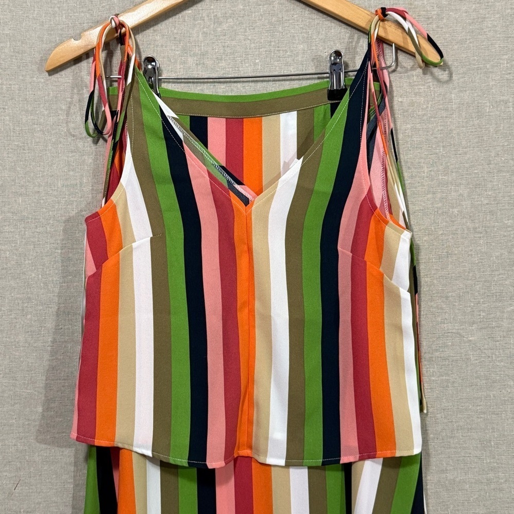 Gianni Bini Colorful Stripes Skirt Top Set NWT XS - Picture 7 of 14